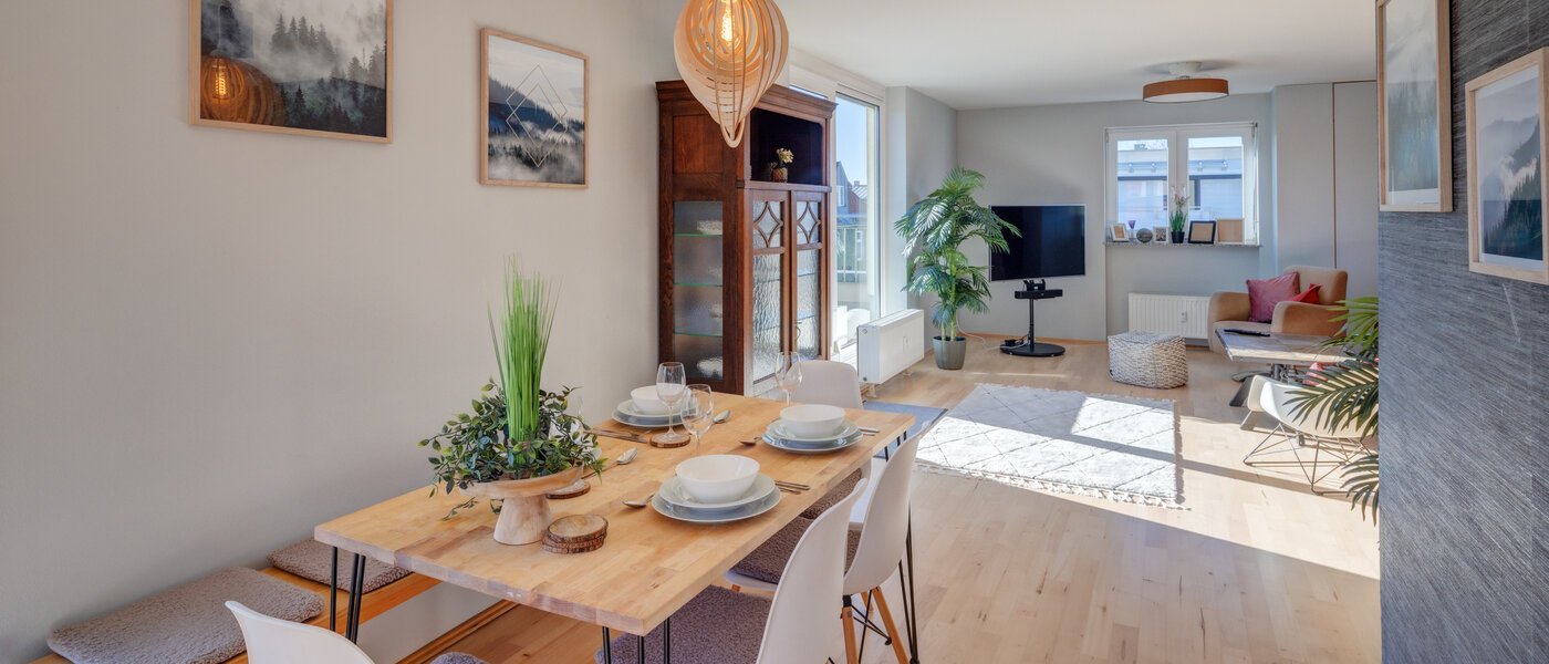 ático con terraza München Neuhausen 05 zona de día  13988