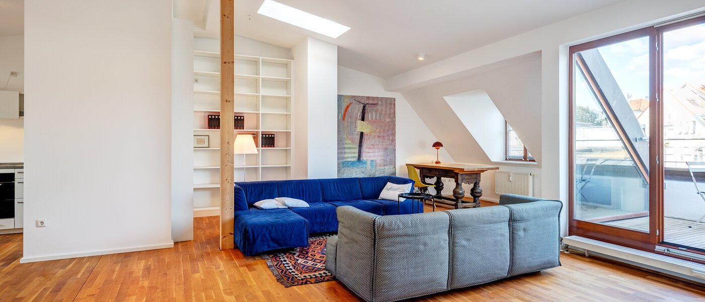 ático München Isarvorstadt 02 zona de día  14172