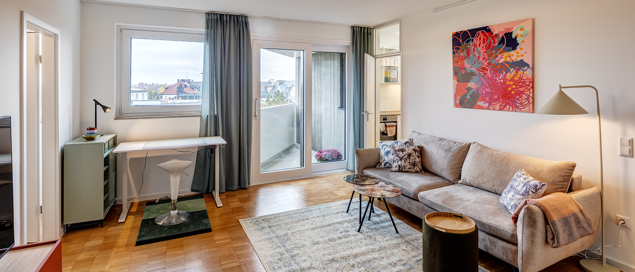 apartamento München Schwabing (rechts der Leopoldstraße) 02 sala de estar 14213