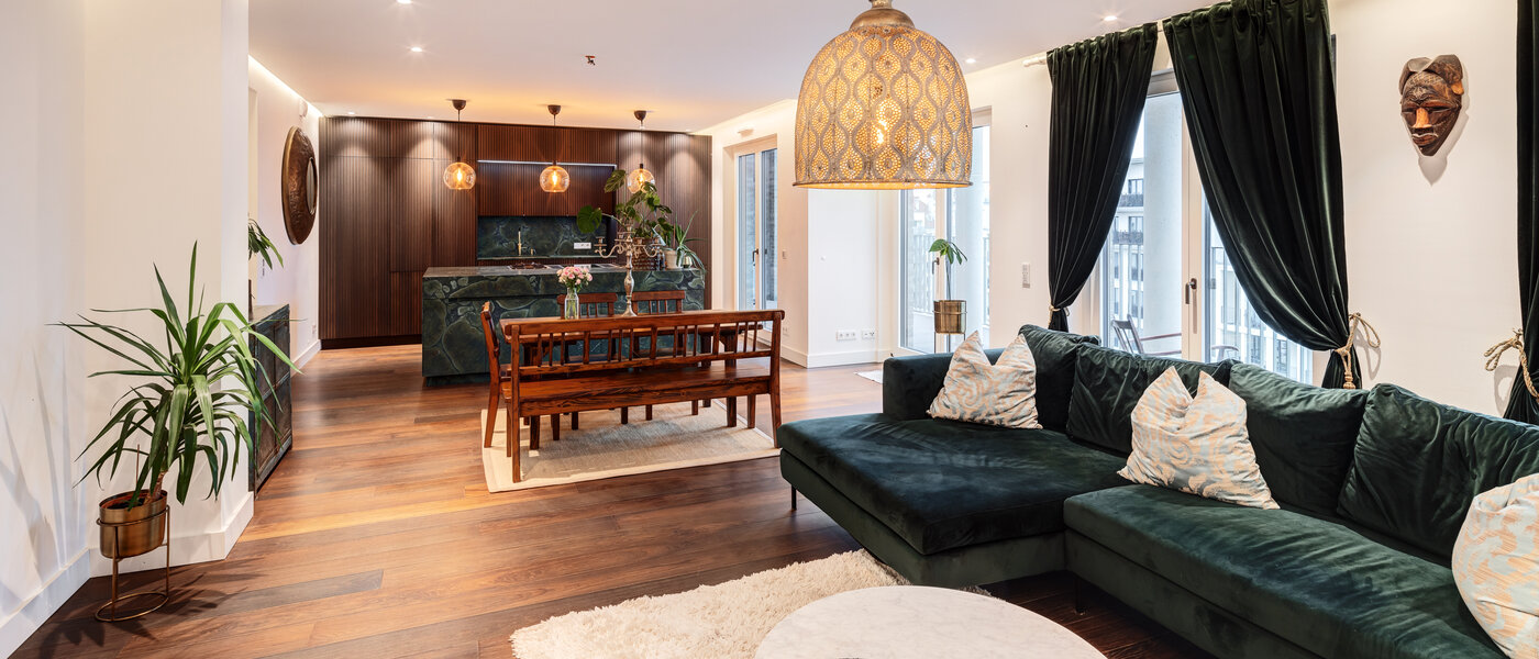 ático lujoso München Au 02 sala de estar 14243