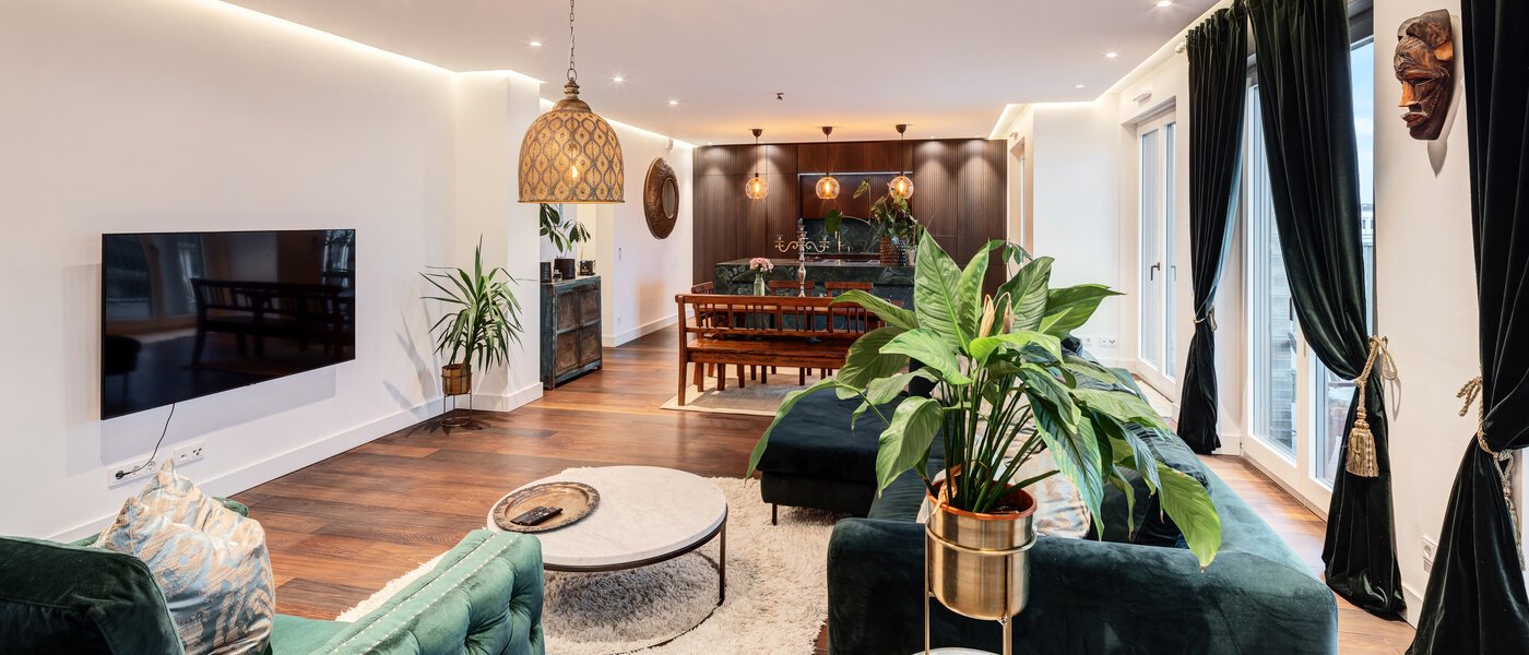 ático lujoso München Au 04 sala de estar 14243