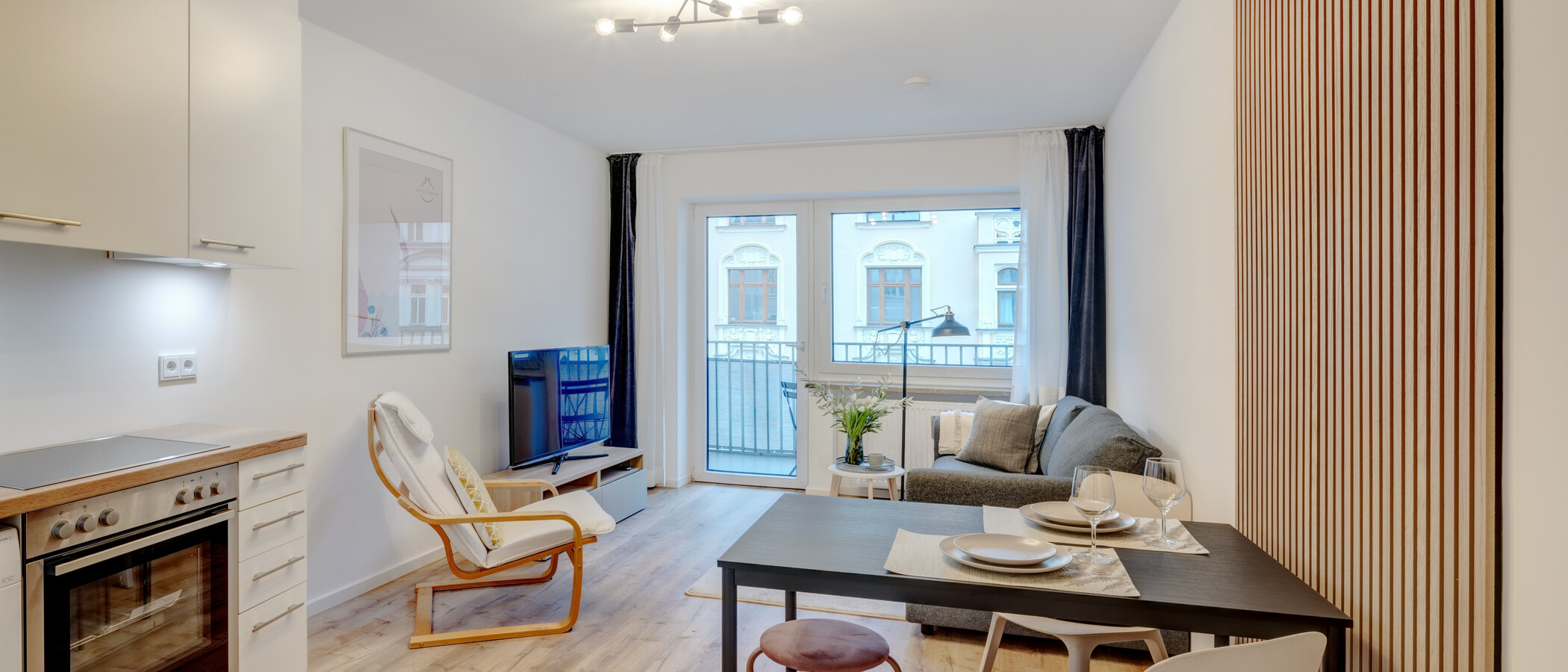 apartamento München Maxvorstadt - Westen 02 zona de día  14247