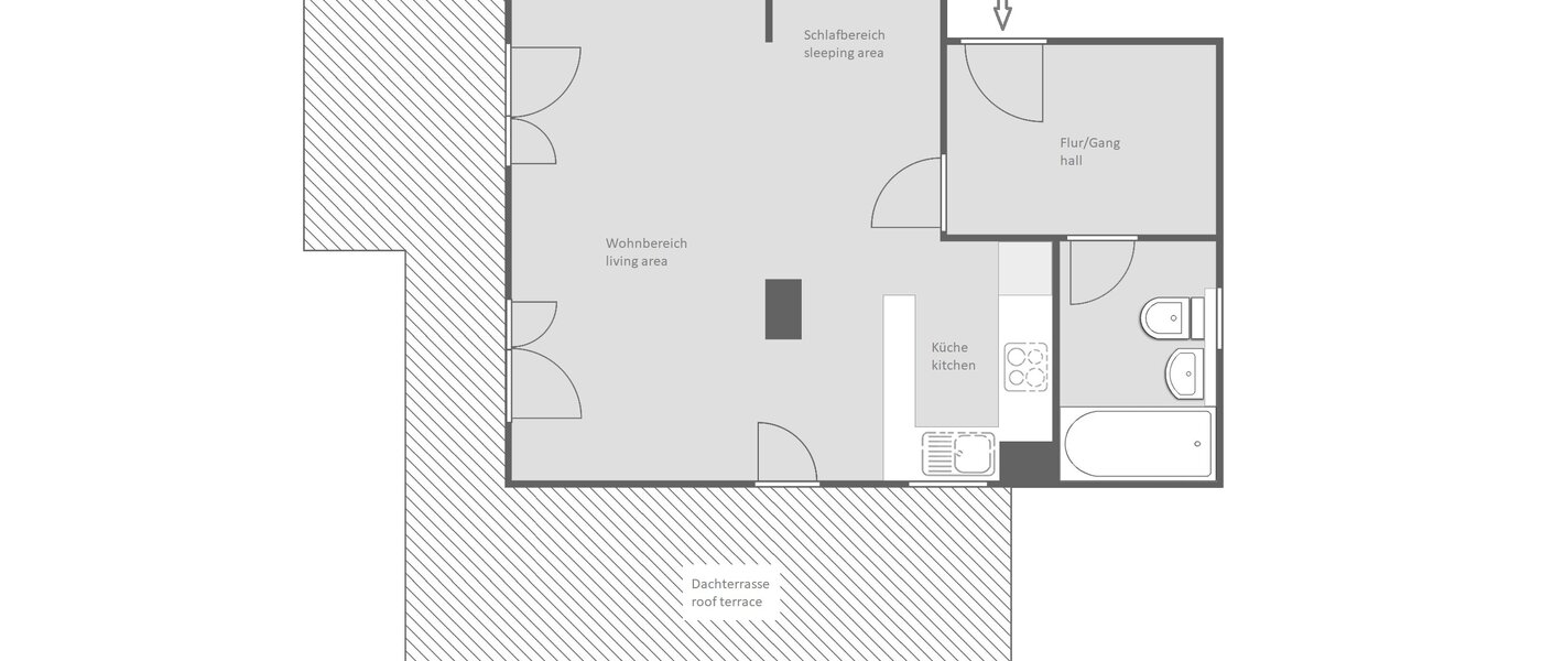 ático con terraza München Untermenzing 01 plano 14293