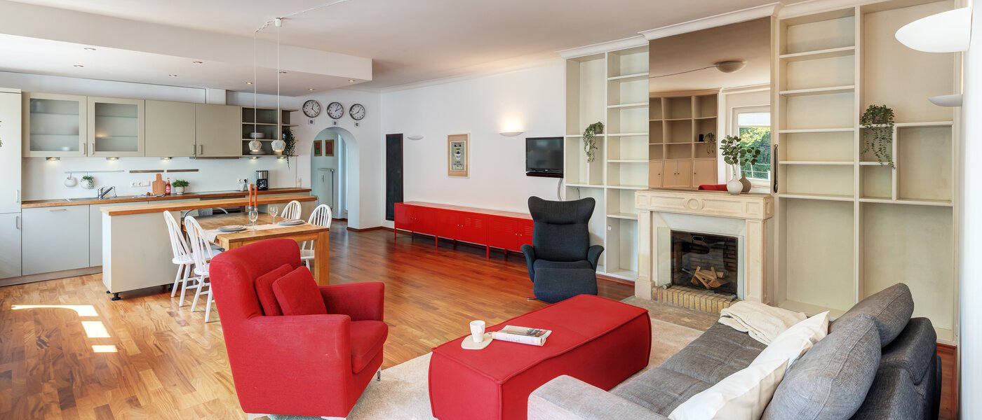 ático con terraza München Solln 01 zona de día  14396