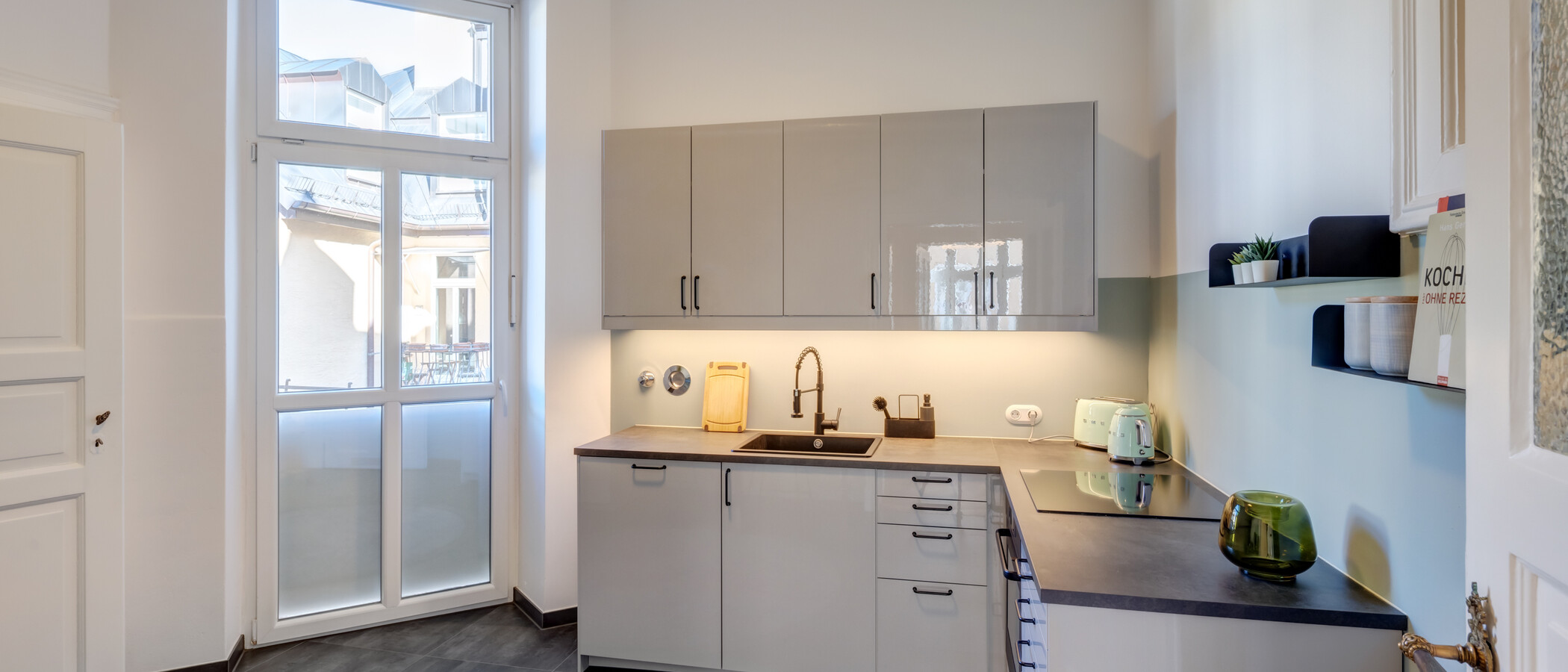 apartamento München Schwabing-Nord (zw. Leopoldstraße & Englischen Garten) 01 cocina 14397