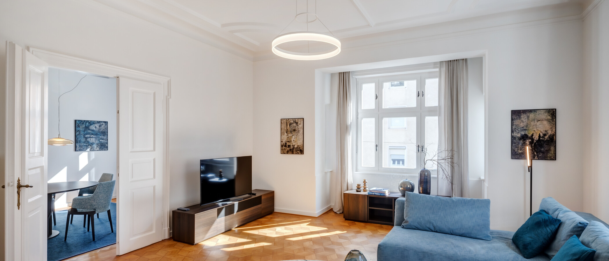 apartamento München Schwabing-Nord (zw. Leopoldstraße & Englischen Garten) 03 sala de estar 14397