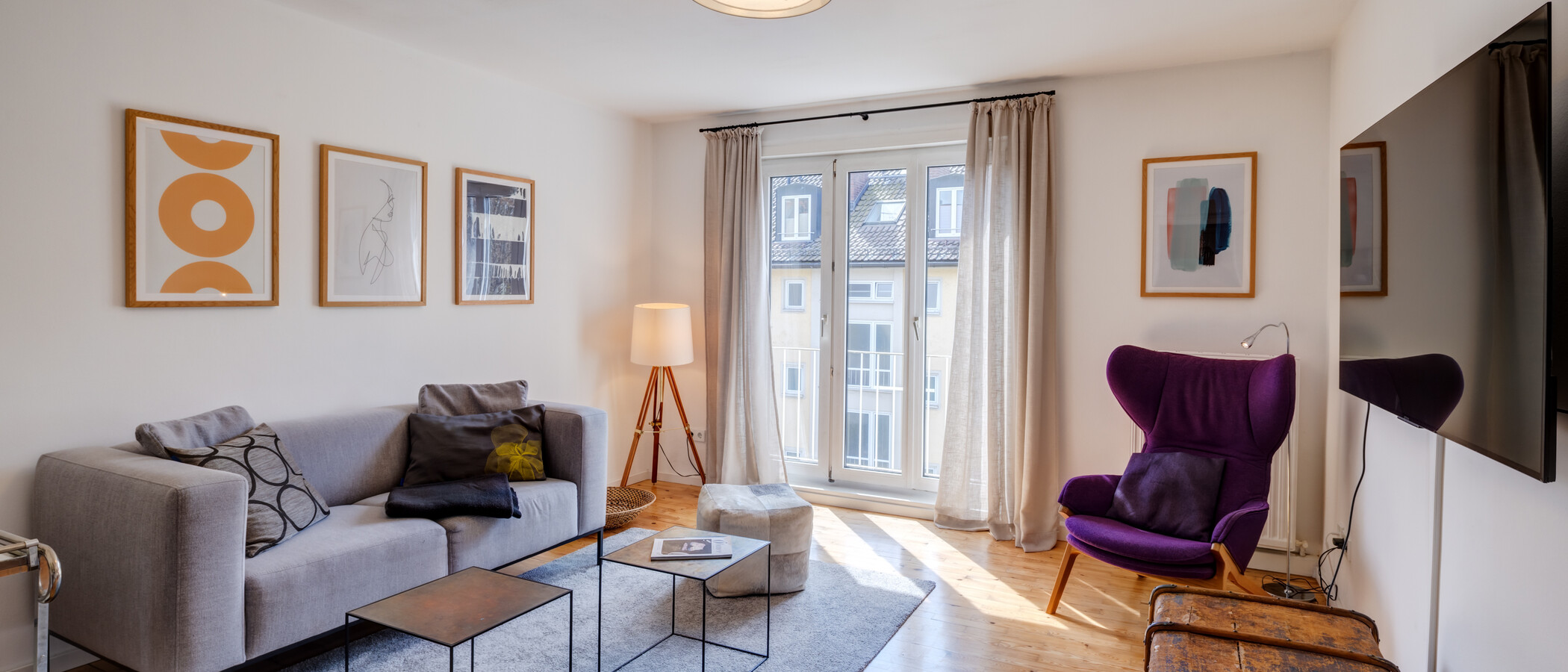 apartamento München Maxvorstadt - Rund um den Josephsplatz 01 sala de estar 14405