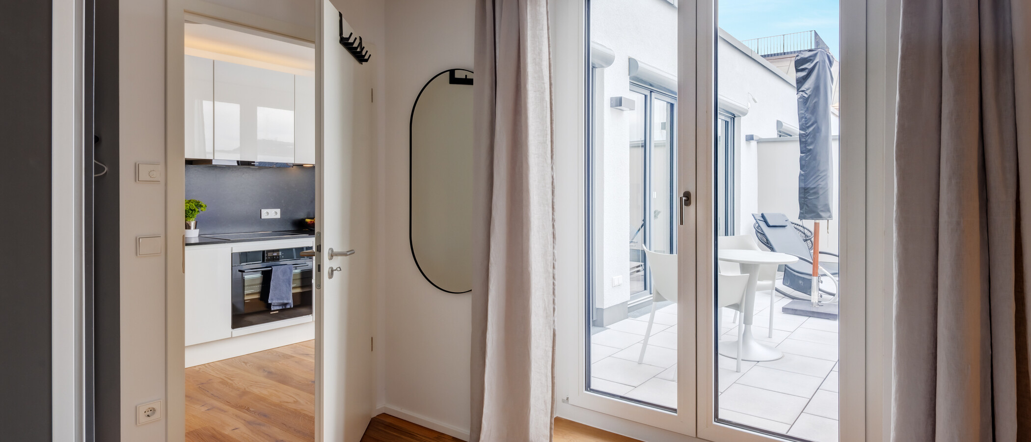ático con terraza München Sendling-Westpark 02 dormitorio 14433