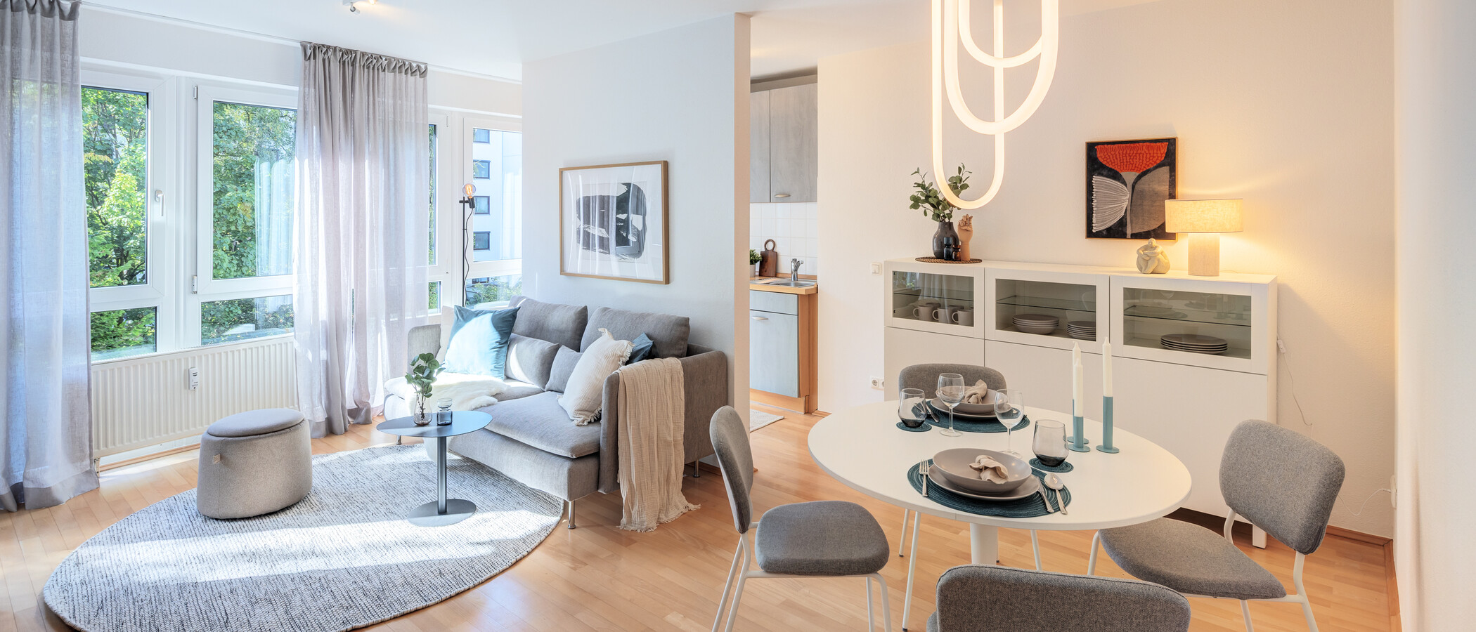 apartamento München Obergiesing 01 sala de estar 14597