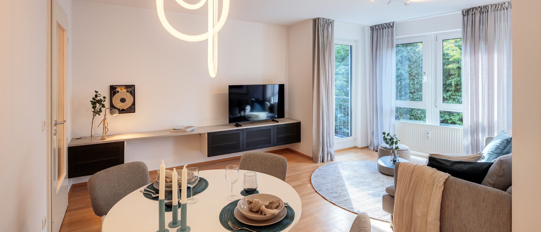 apartamento München Obergiesing 04 sala de estar 14597