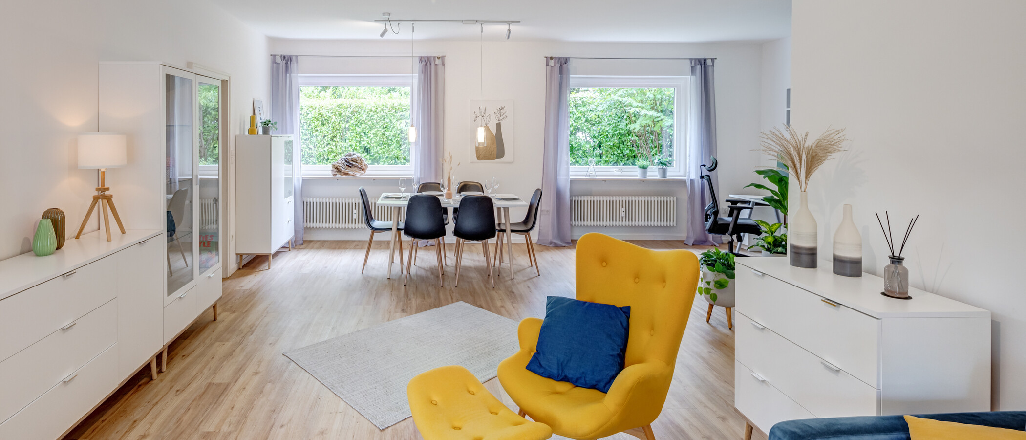 piso con jardín München Hadern 03 zona de día  14610