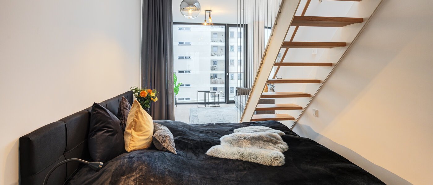 ático con terraza München Neuhausen 01 zona de dormir 14699