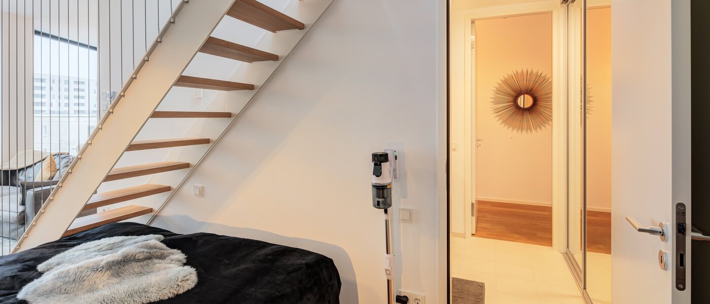 ático con terraza München Neuhausen 03 zona de dormir 14699