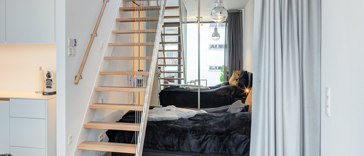 ático con terraza München Neuhausen 04 zona de dormir 14699