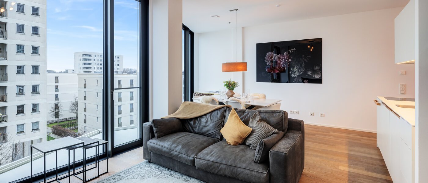 ático con terraza München Neuhausen 03 zona de día  14699