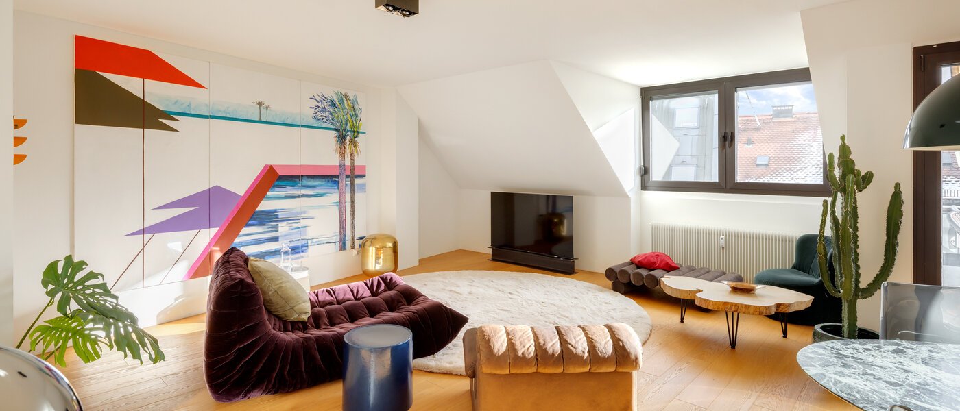 dúplex München Glockenbachviertel 03 sala de estar 14717