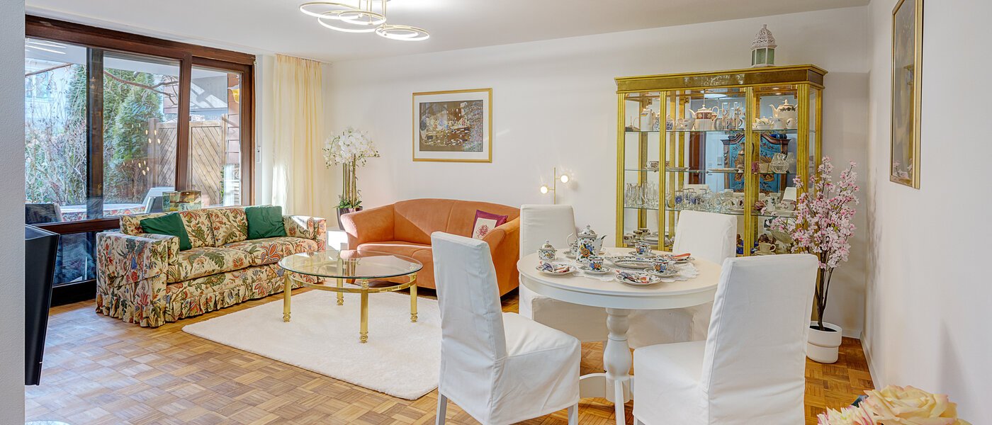 piso con jardín München Solln 01 zona de día  14725