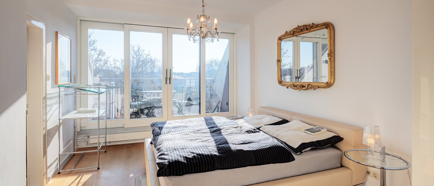 ático con terraza München Schwabing-West 01 dormitorio 14731