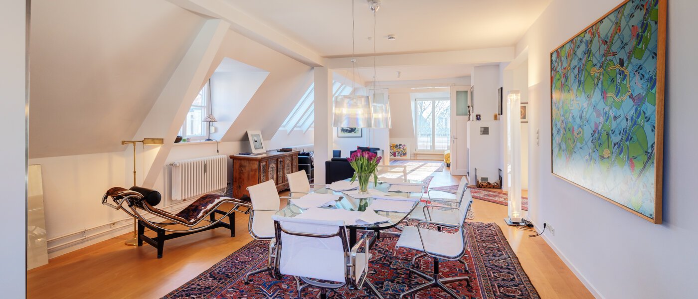 ático con terraza München Schwabing-West 02 zona de día  14731