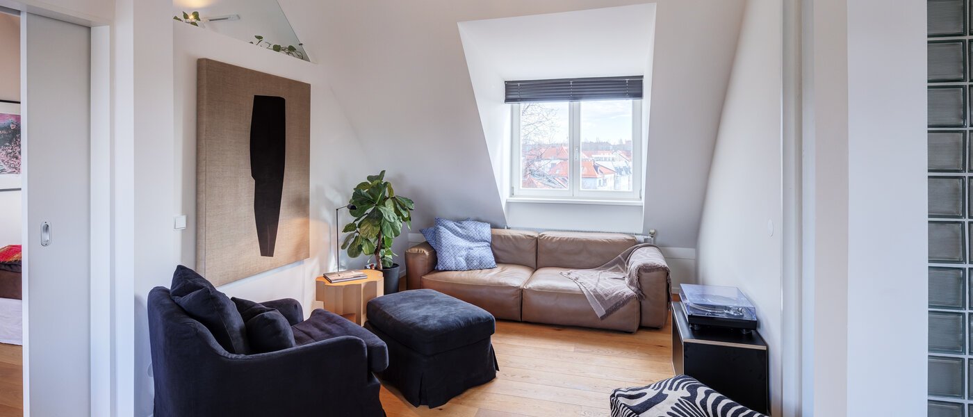 ático con terraza München Haidhausen 02 zona de día  14748