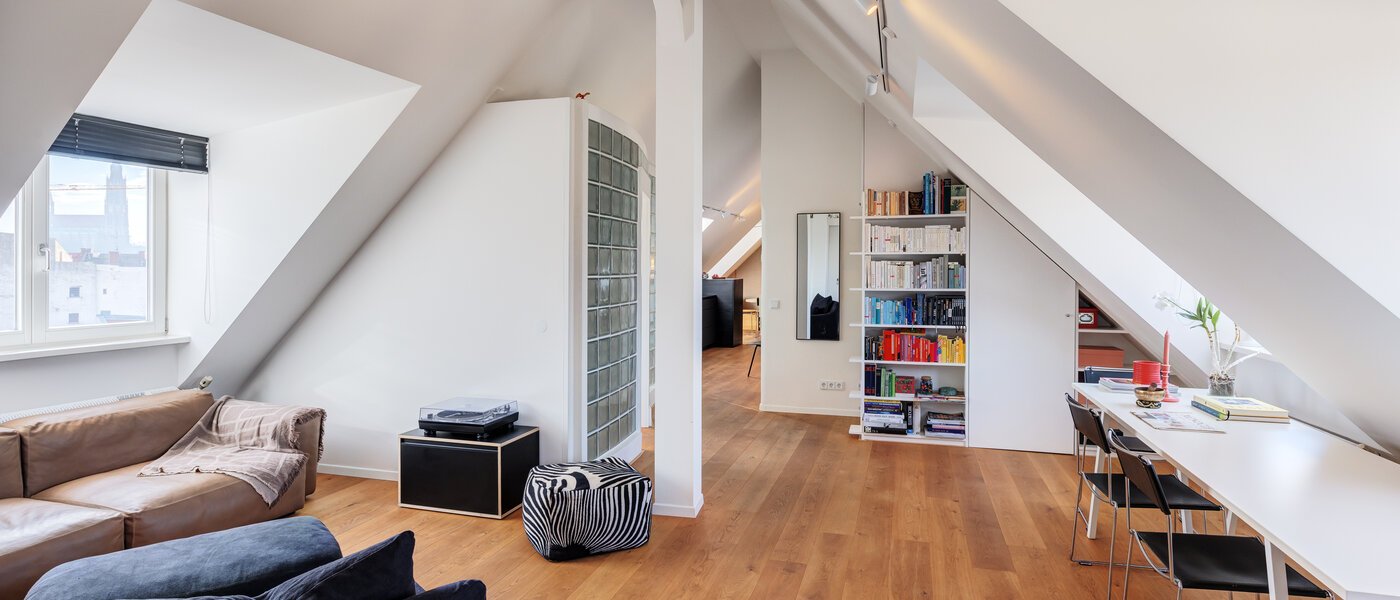 ático con terraza München Haidhausen 05 zona de día  14748