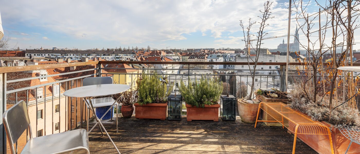 ático con terraza München Haidhausen 02 azotea 14748