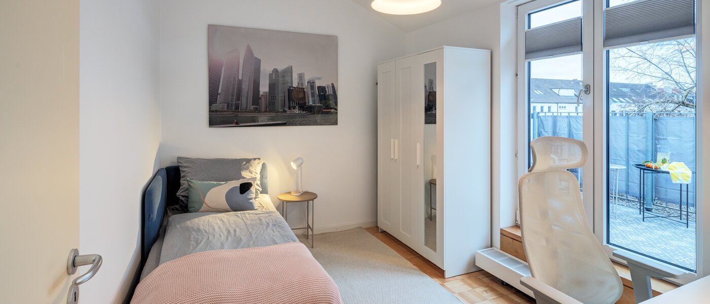 ático con terraza München Maxvorstadt 01 2. dormitorio 14758