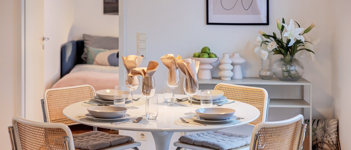 ático con terraza München Maxvorstadt 02 zona de día  14758