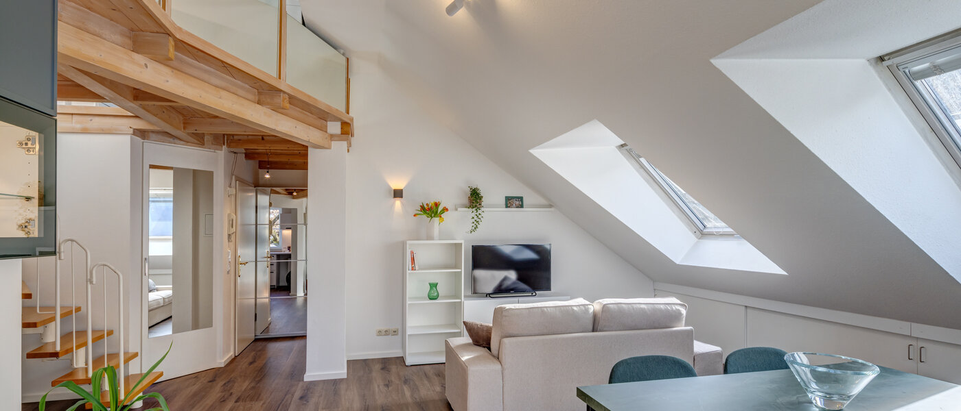 piso con galería München Waldtrudering 01 zona de día  14759