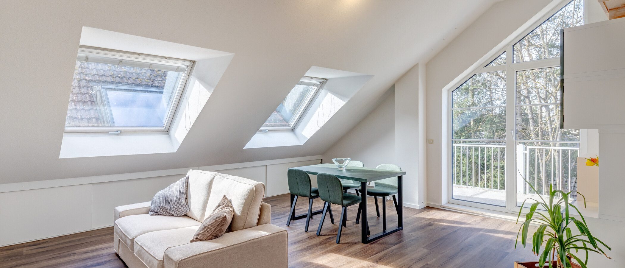 piso con galería München Waldtrudering 03 zona de día  14759