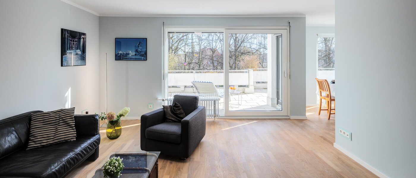 ático con terraza München Nymphenburg 02 zona de día  14775