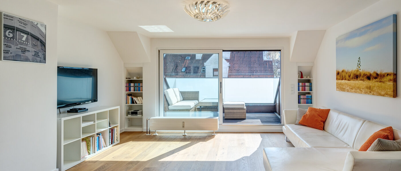 ático con terraza München Moosach 01 zona de día  14797