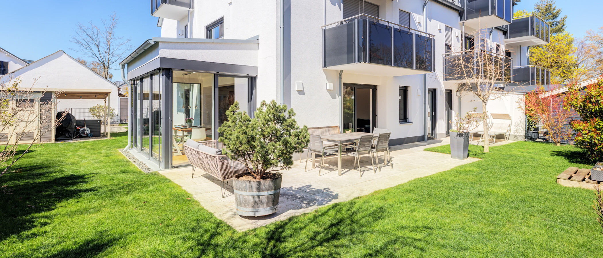 apartamento Unterschleißheim Lohhof 01 jardín 14813