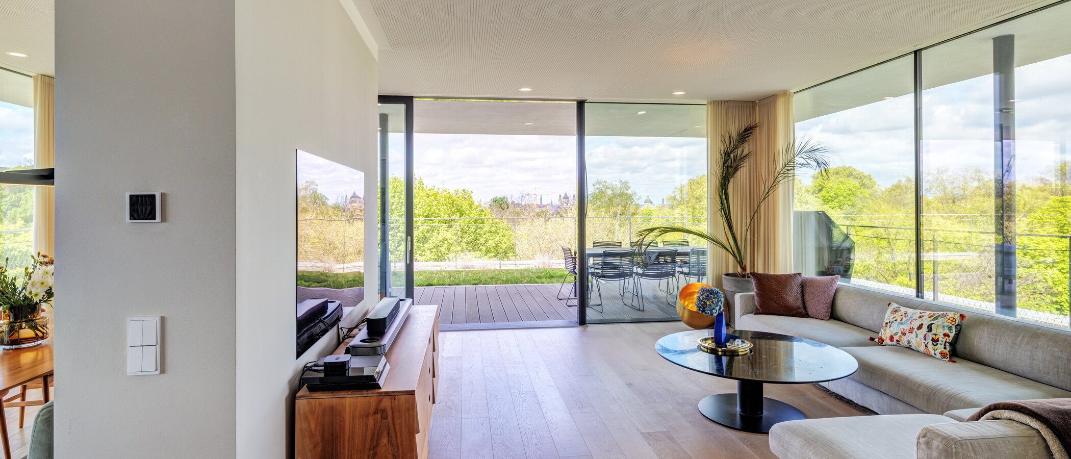 ático lujoso München Haidhausen 01 zona de día  14832