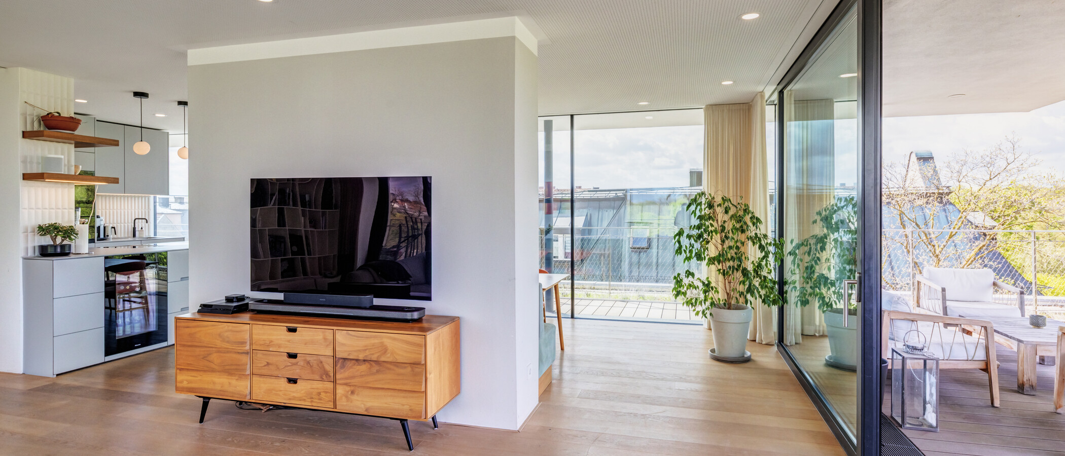 ático lujoso München Haidhausen 04 zona de día  14832