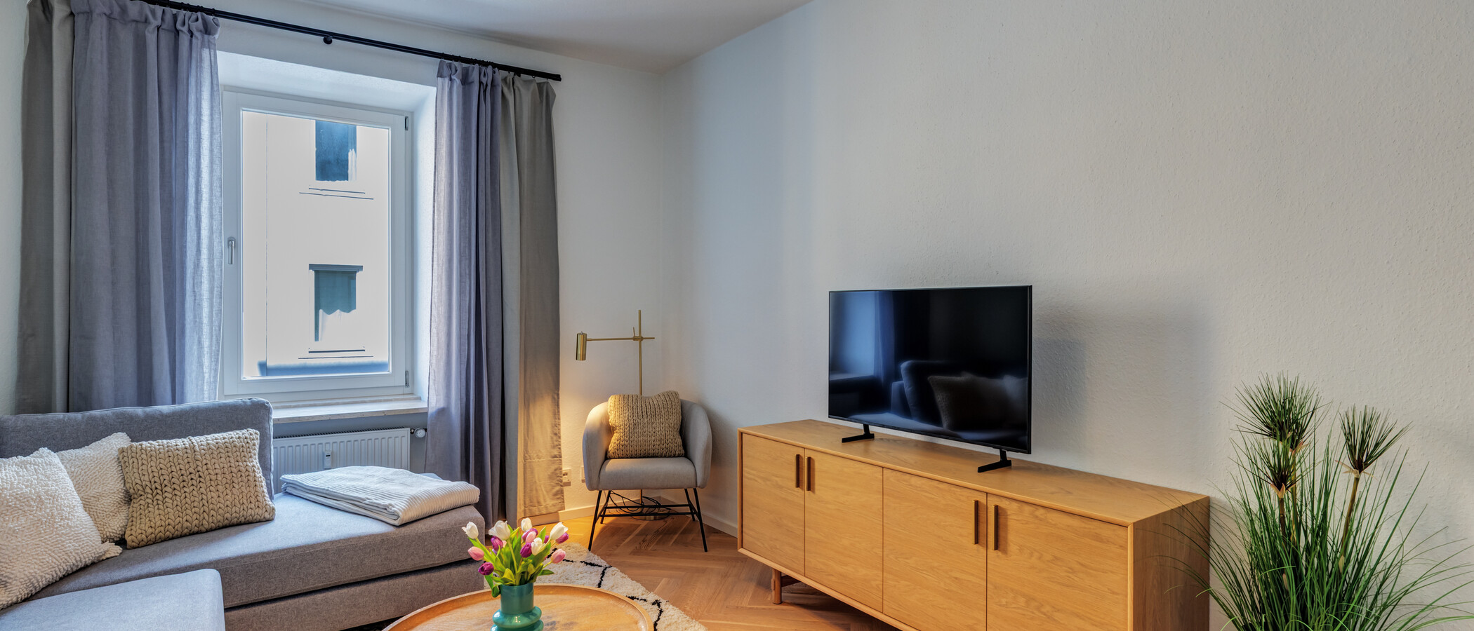 apartamento München Glockenbachviertel 02 sala de estar 14833