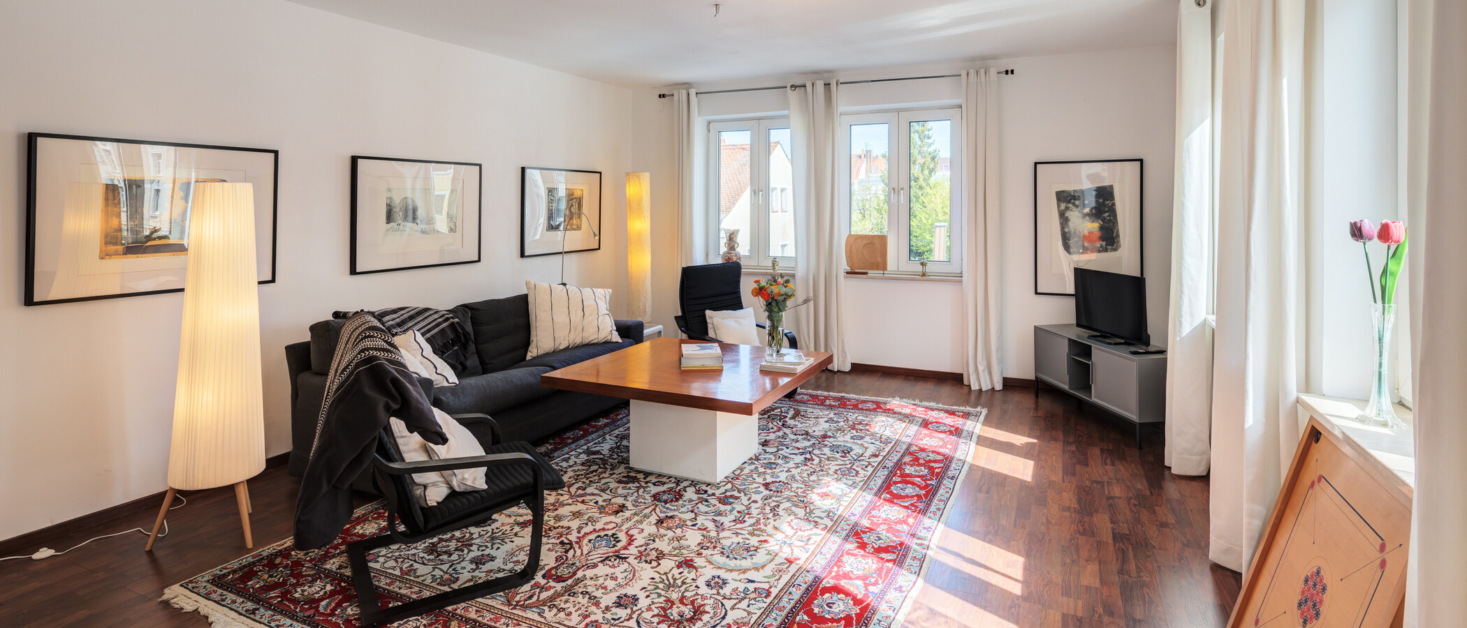 apartamento München Schwabing (links der Leopoldstraße) 02 sala de estar 14839