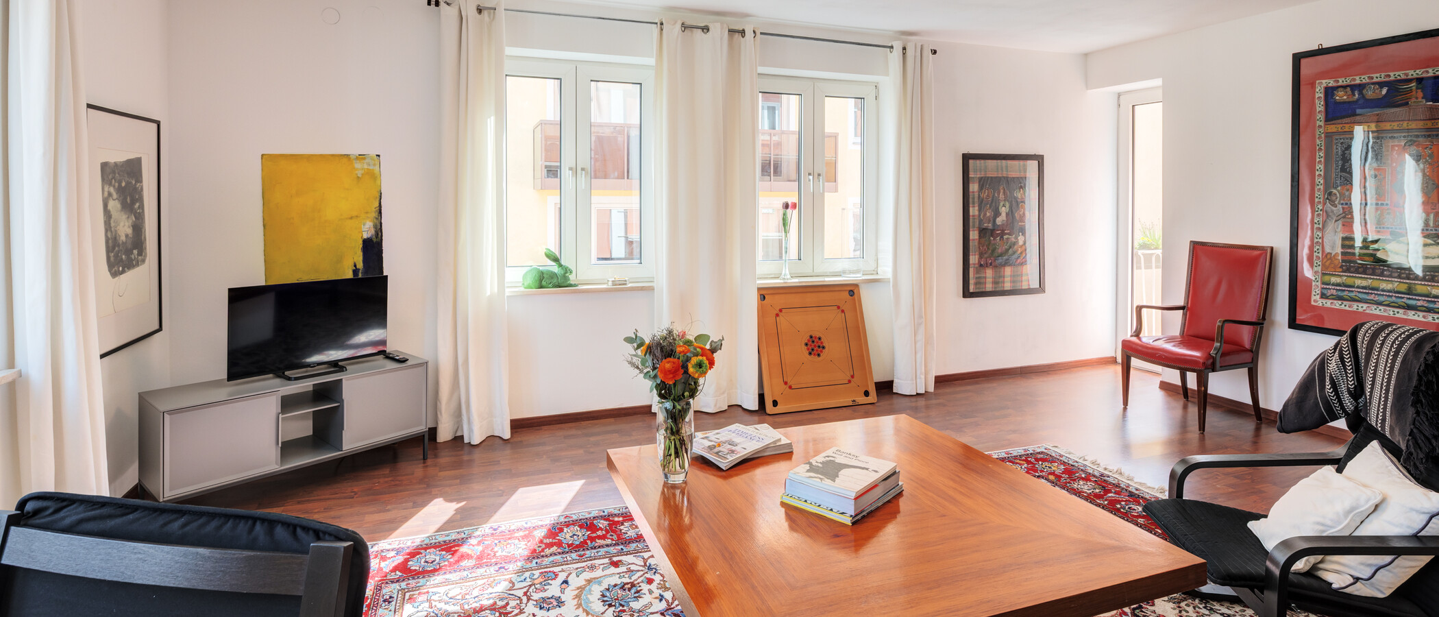 apartamento München Schwabing (links der Leopoldstraße) 03 sala de estar 14839