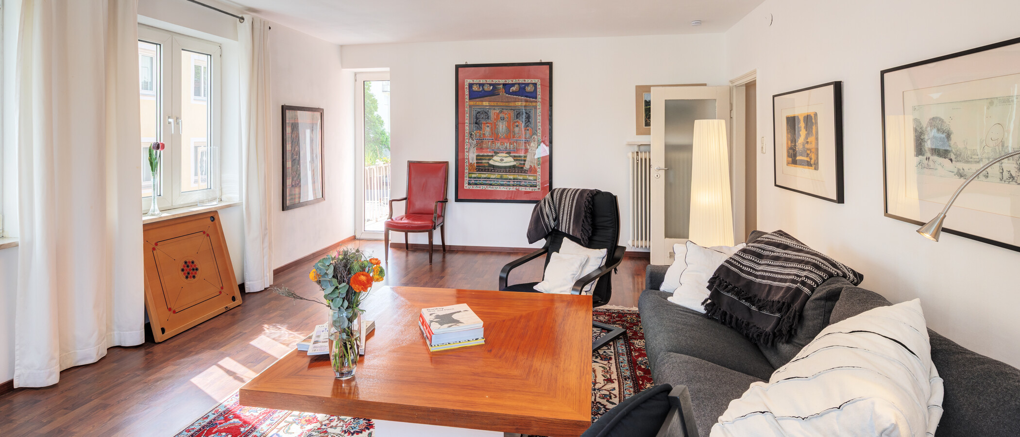 apartamento München Schwabing (links der Leopoldstraße) 04 sala de estar 14839