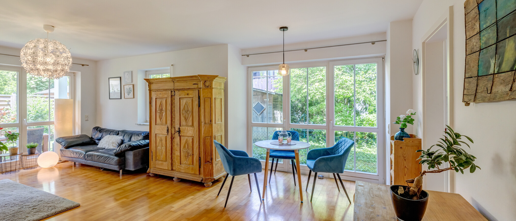 piso con jardín München Pasing 01 zona de día  14874