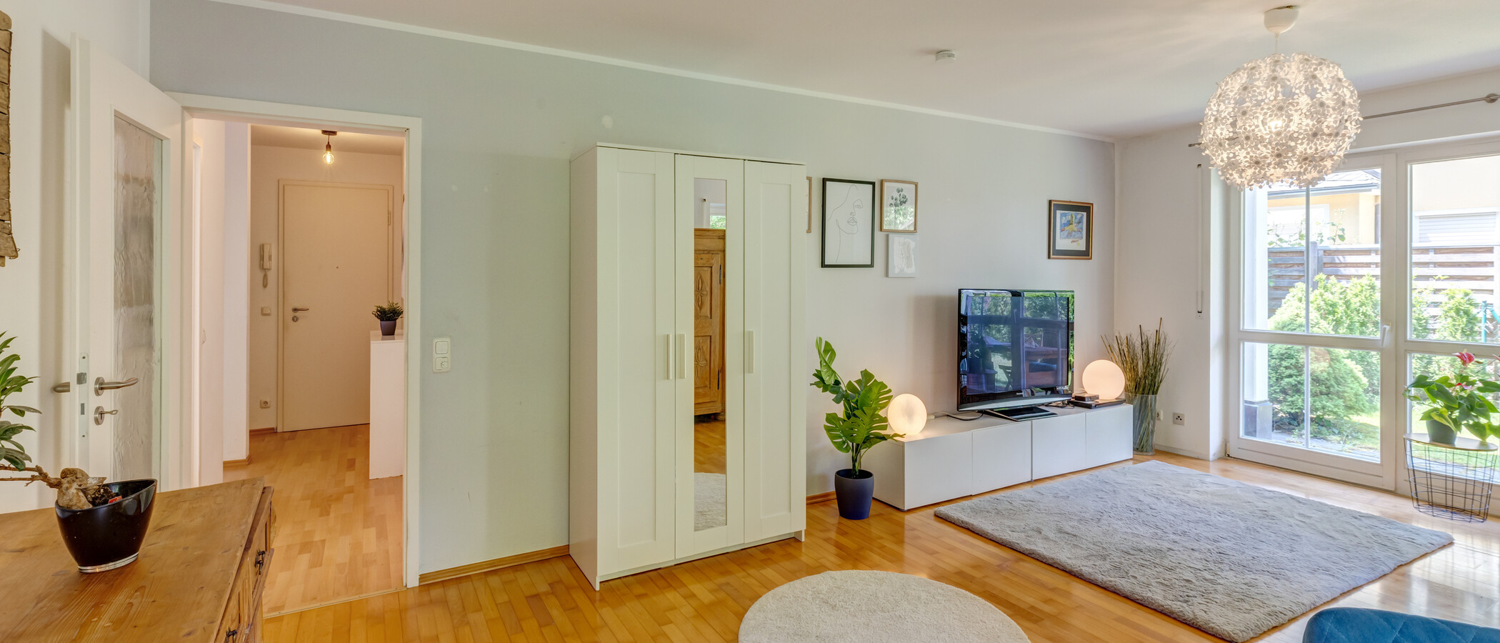 piso con jardín München Pasing 03 zona de día  14874