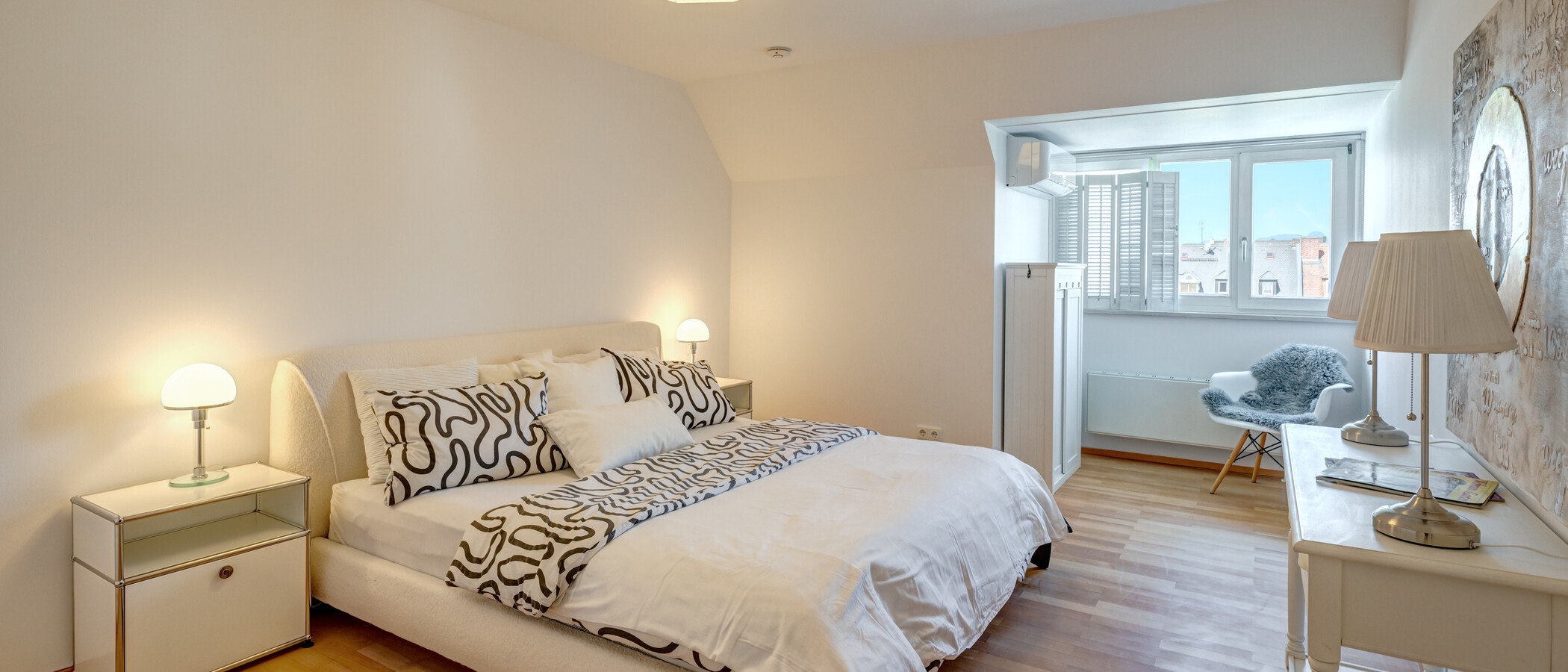 piso con galería München Maxvorstadt 01 1. dormitorio 14890
