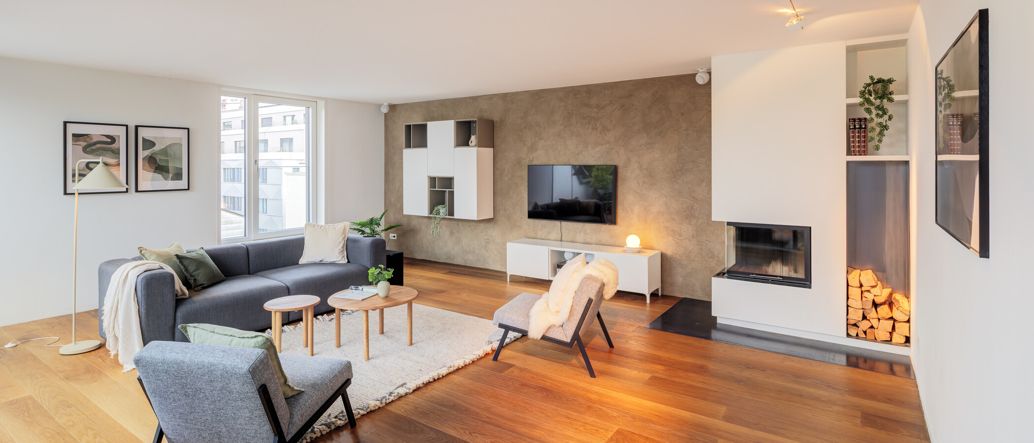 ático con terraza München Ludwigsvorstadt 03 zona de día  14956