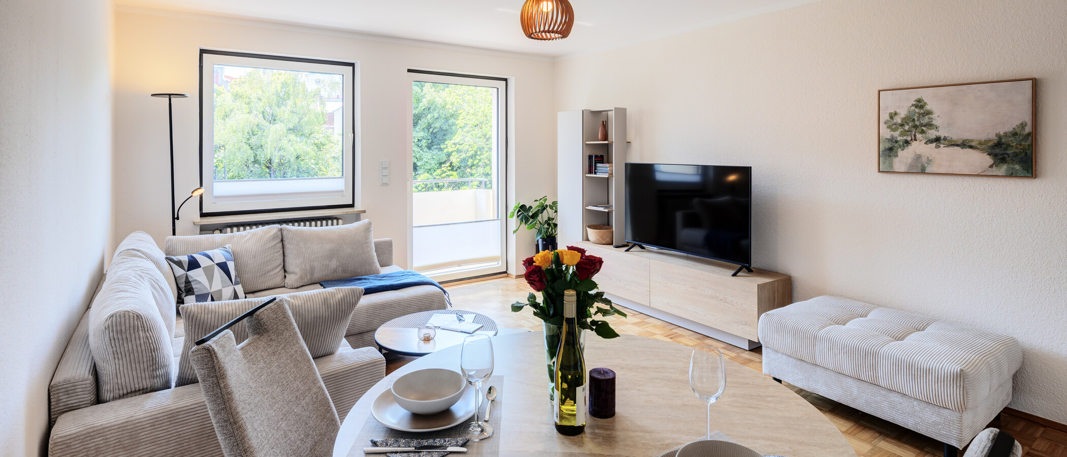 apartamento München Untergiesing 02 sala de estar 14971