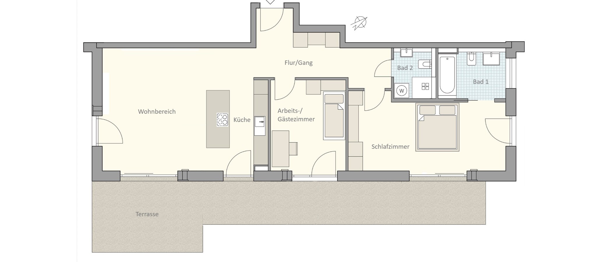 piso con jardín München Trudering 01 plano 15002