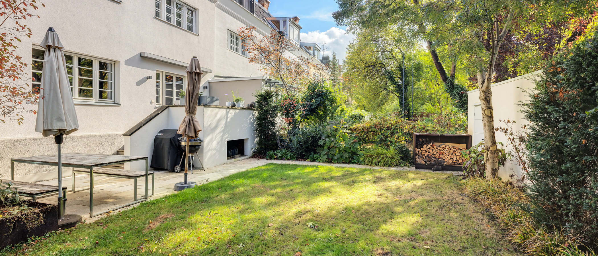 chalet adosado en esquina München Nymphenburg 01 jardín 15047