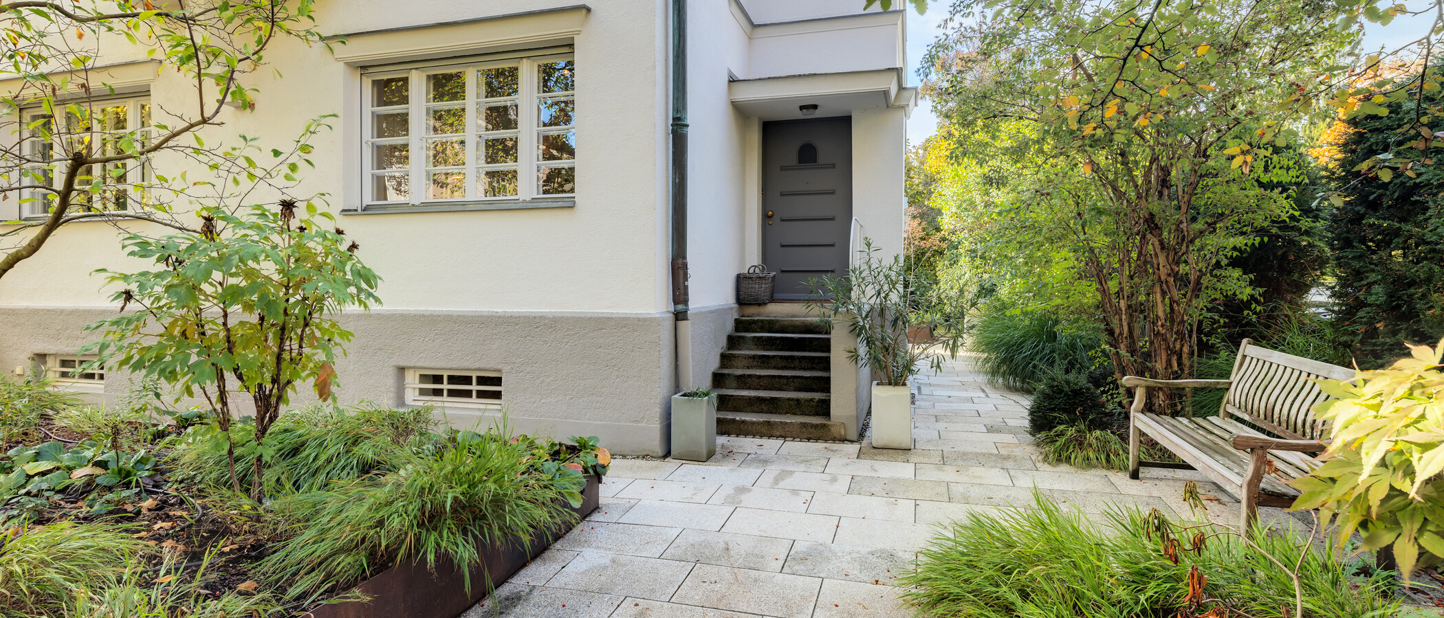chalet adosado en esquina München Nymphenburg 04 jardín 15047