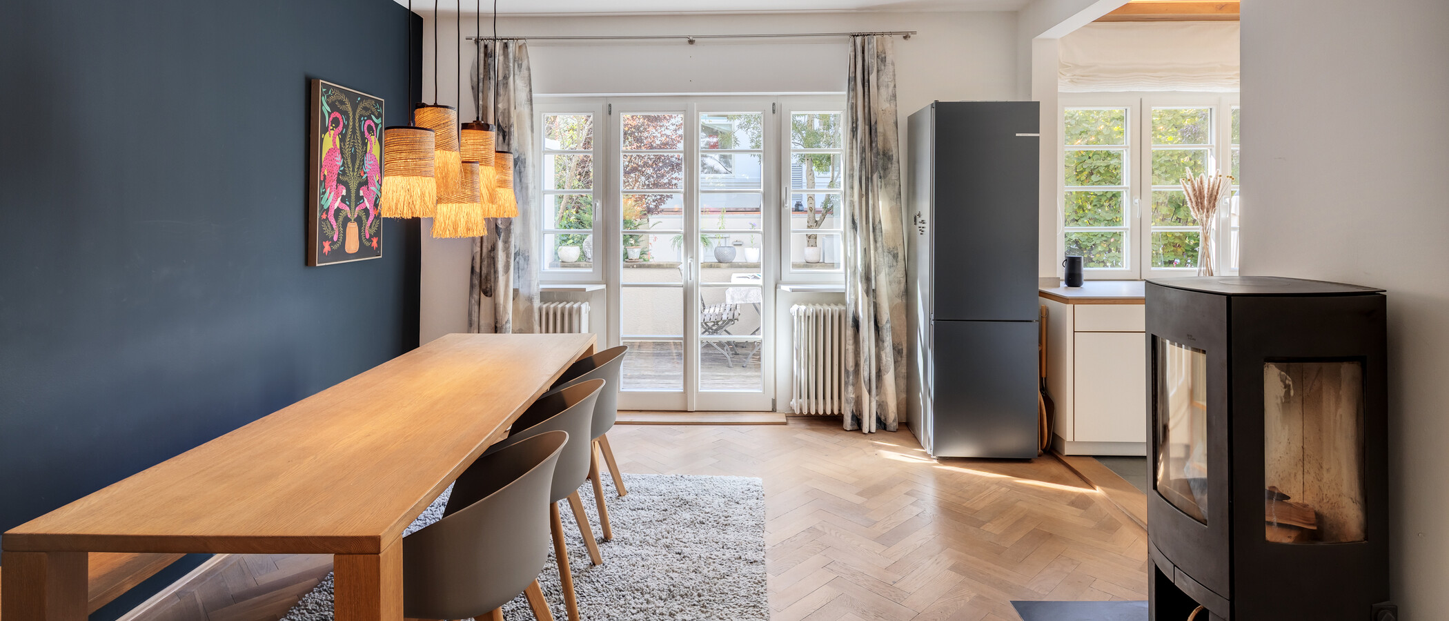 chalet adosado en esquina München Nymphenburg 01 zona comedor 15047