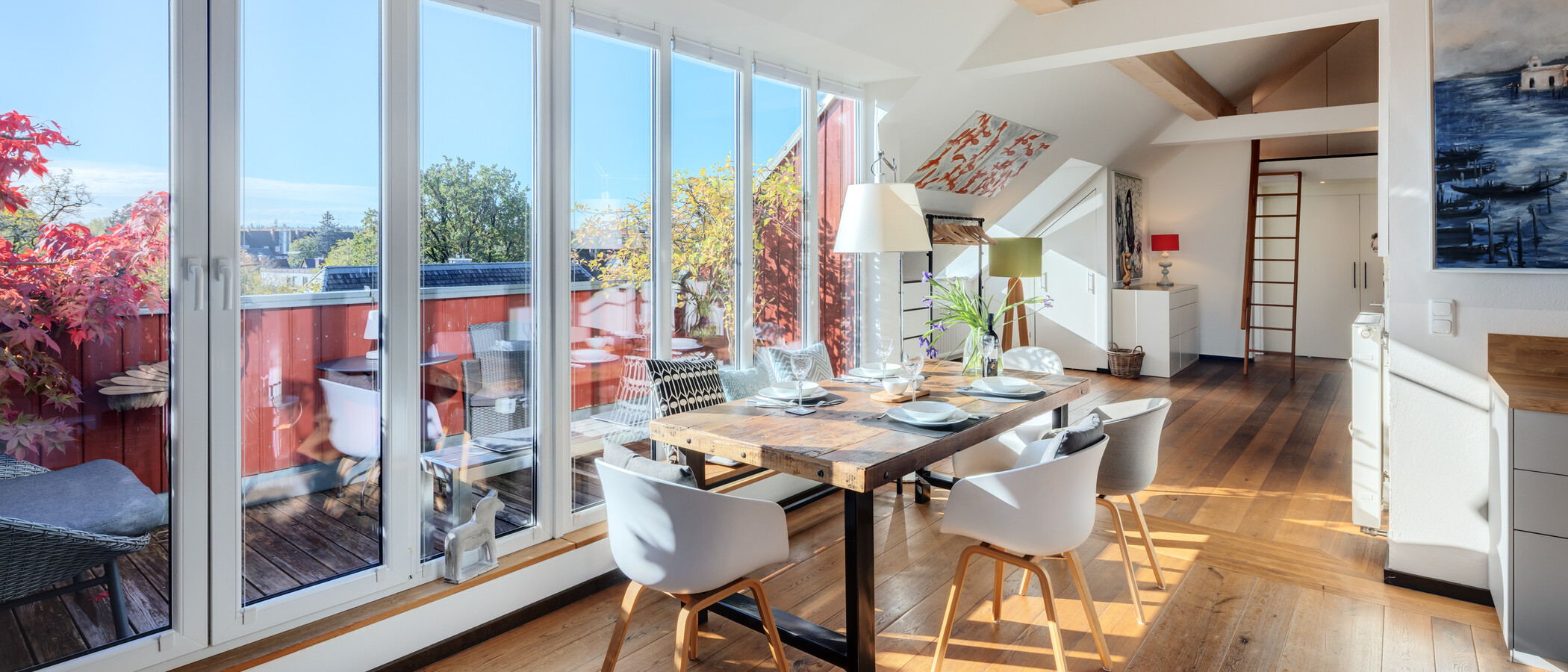 piso con galería München Obergiesing 01 zona de día  15054