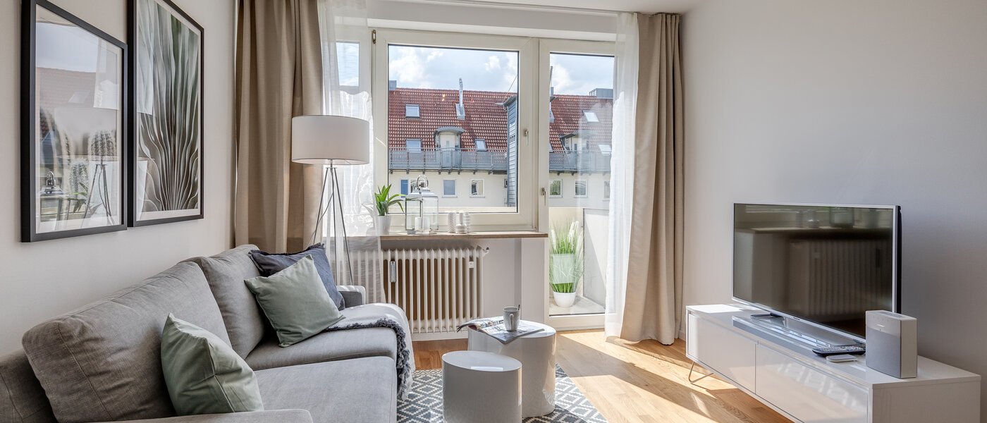 apartamento München Schwabing-Georgenschwaige 03 sala de estar 1561